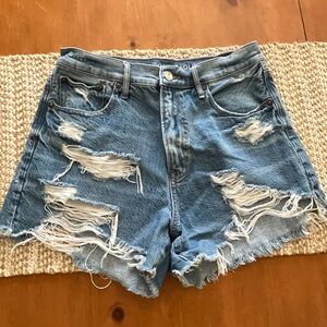 American Eagle Outfitters distressed denim shorts